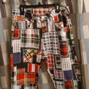 FINAL PRICE NWT FASHION JEANS cotton blend multi-colored patchwork jeans 28